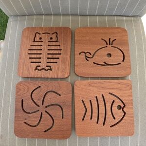 Taituoti Wooden Table Placemat Heat Resistant Hot Pot Coasters Cup Mat Tea Coast